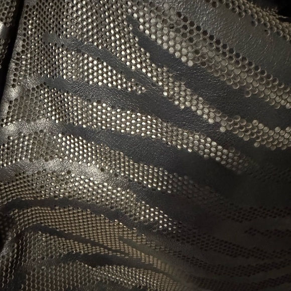 Roberto Cavalli Black Laser Cut Zebra Print Hobo Bag - Picture 4 of 8